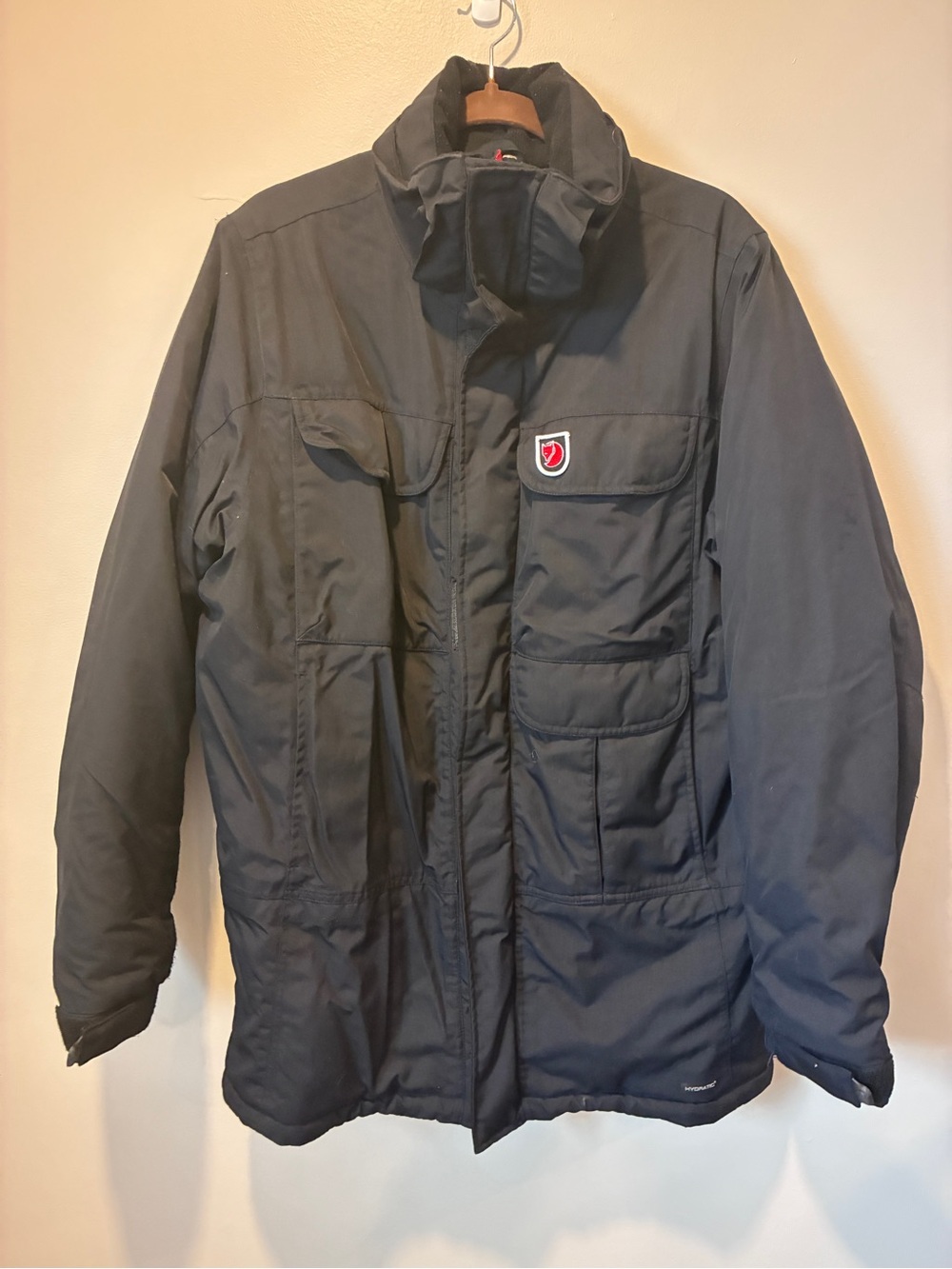 Fjall Raven Black Insulated Field Jacket
